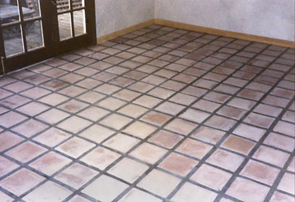 Saltillo Pavers - Stripped, Whitewashed and Sealed - West Hollywood, California